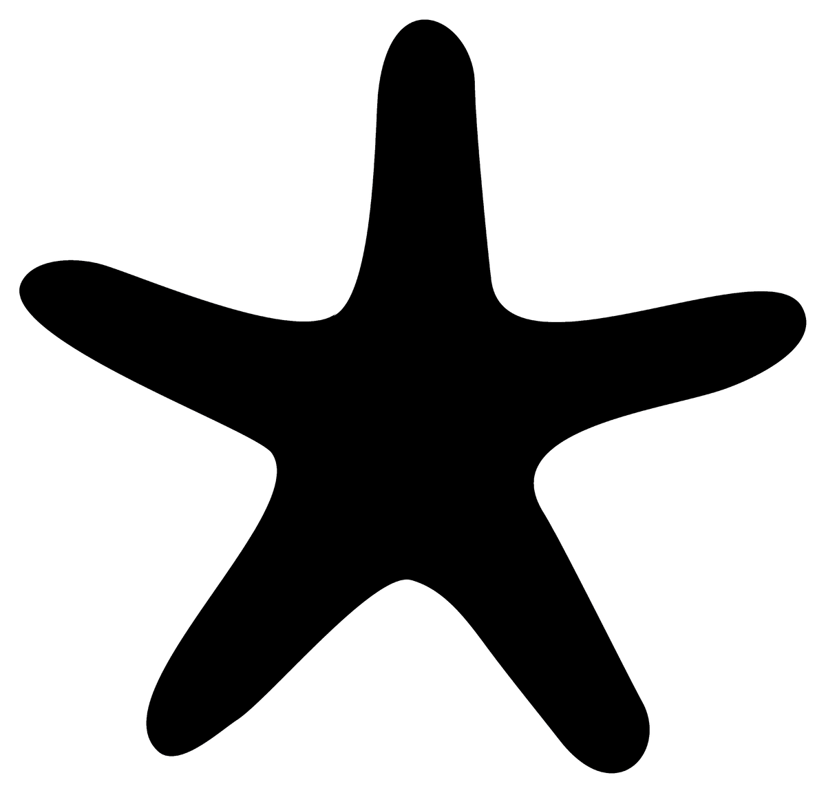 Starfish Paint Pour Shape P02869