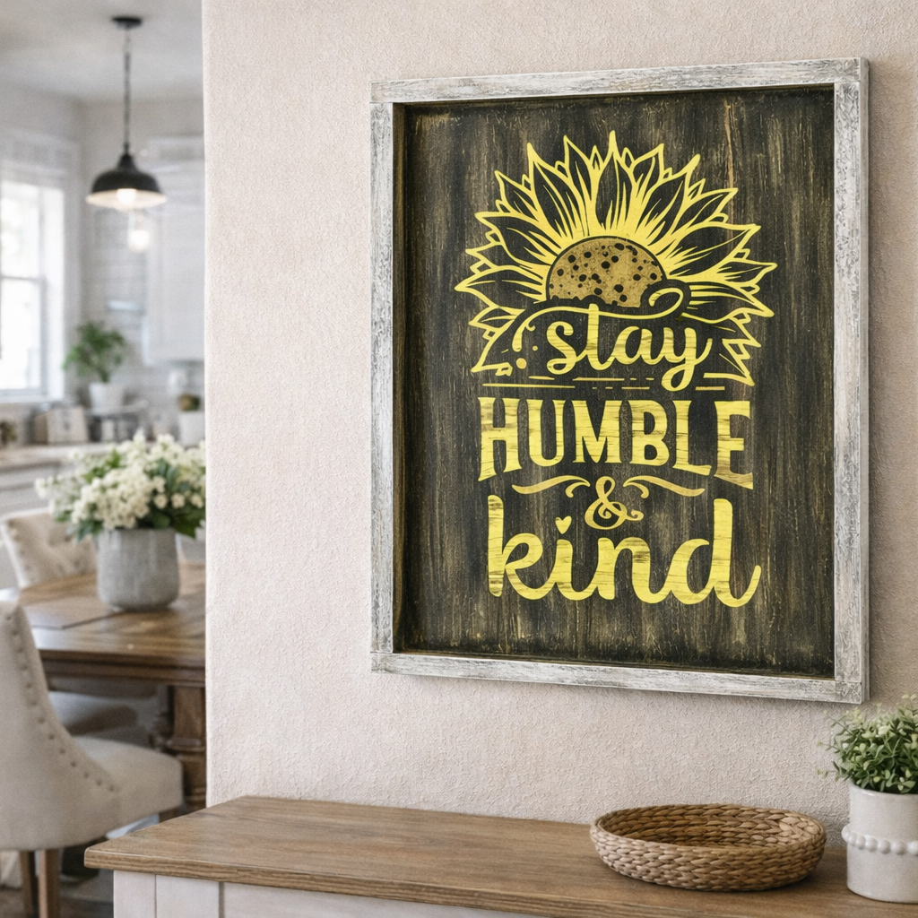 Stay Humble and Kind with Sunflower Signature Design P03777