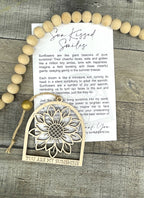 Sun kissed Smiles Sunflower Story Card Ornament P13116