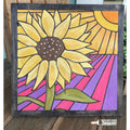 Sunflower in Field Patchwork Laser Design P03763