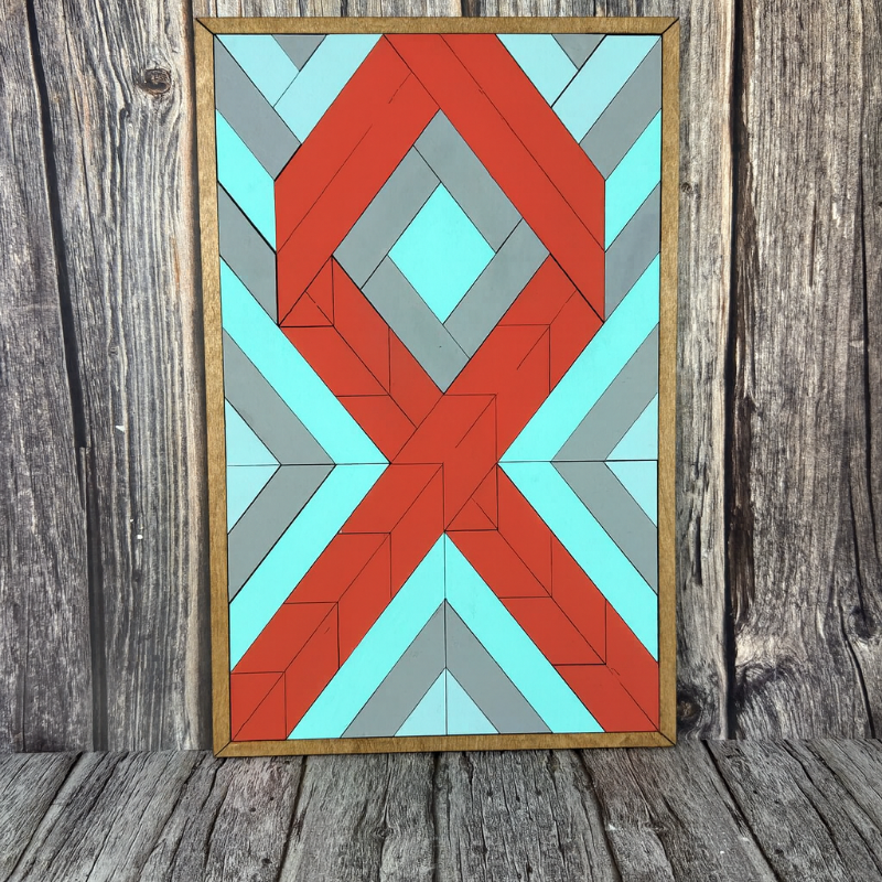 Support Ribbon Quilted Sign 3D LASER PROJECT - G165