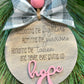 Supporting the Fighters... And never giving Up Hope Cancer Awareness Ornament P02961