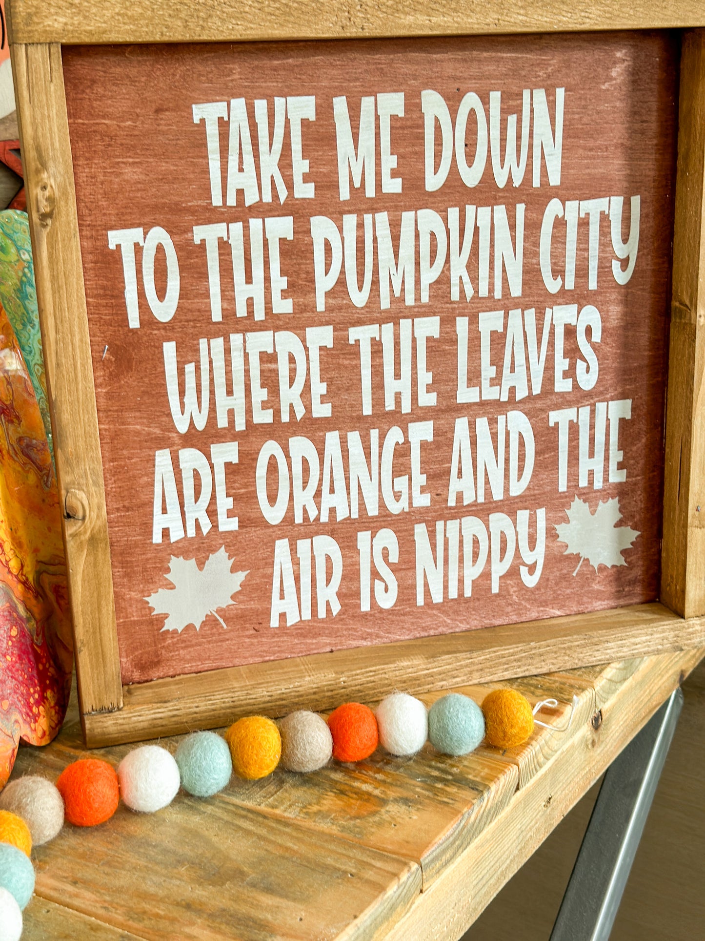 Take Me Down to the Pumpkin City Where the Leaves Are Orange... SQUARE DESIGN P02927