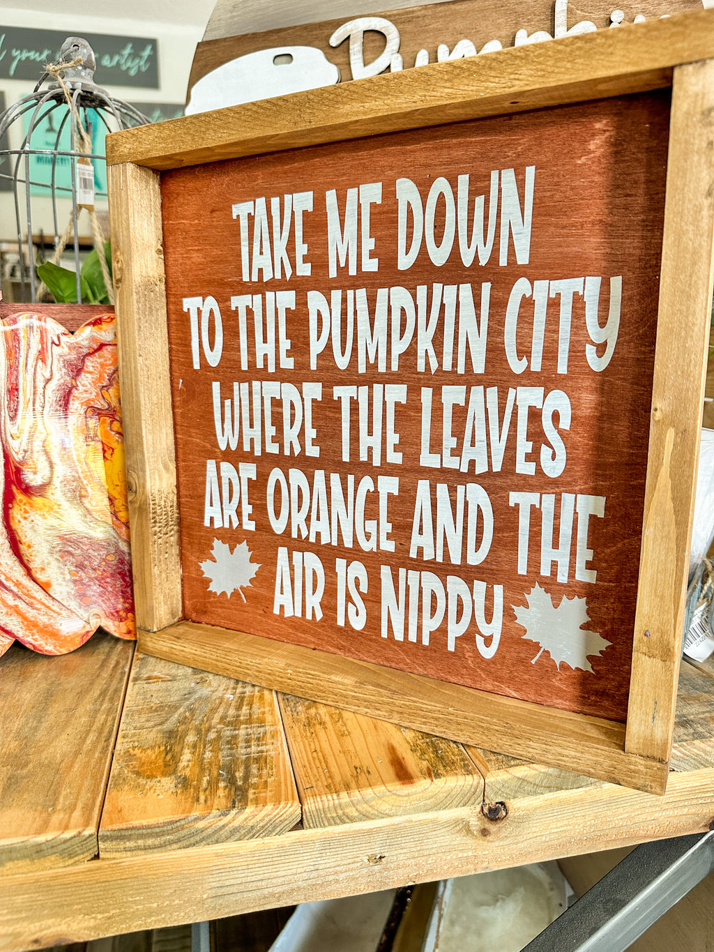 Take Me Down to the Pumpkin City Where the Leaves Are Orange... SQUARE DESIGN P02927