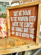 Take Me Down to the Pumpkin City Where the Leaves Are Orange... SQUARE DESIGN P02927