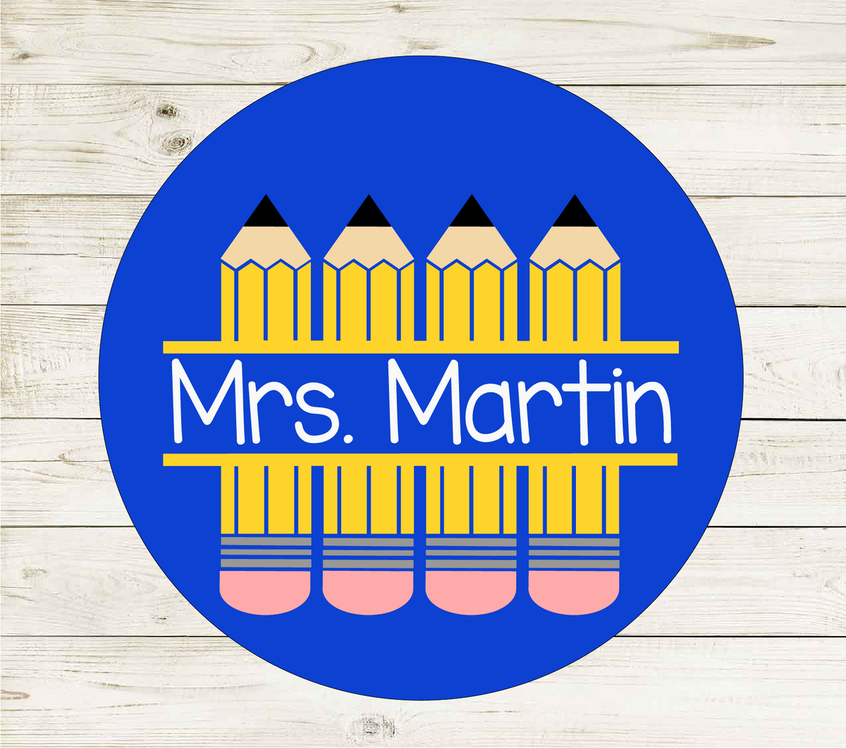 Teacher Pencil Personalized Door Hanger P02823