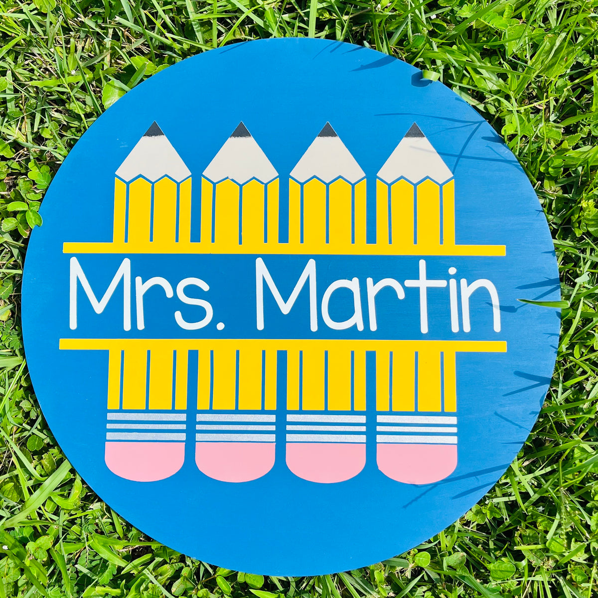 Teacher Pencil Personalized Door Hanger P02823