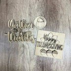 Thanksgiving Inserts for Seasonally Changeable Shelf Trio - G17