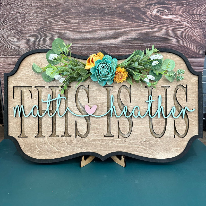 ThisIsUsPersonalizableSignwithSolaFlowersP13758