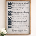 This is Us when someone is hurt we hug them family mantra DIY Craft Kit, Workshop. Fernandina Beach, Family fun in Fernandina Beach.