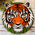Tiger Layered 10" Small Round Sign P03830