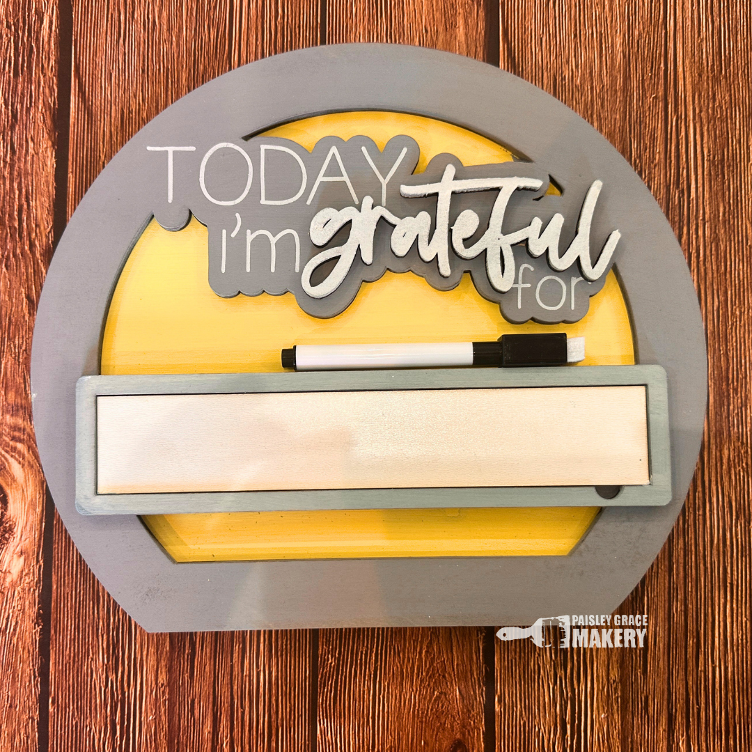 Today I'm Grateful For Mini Laser Sign P12420