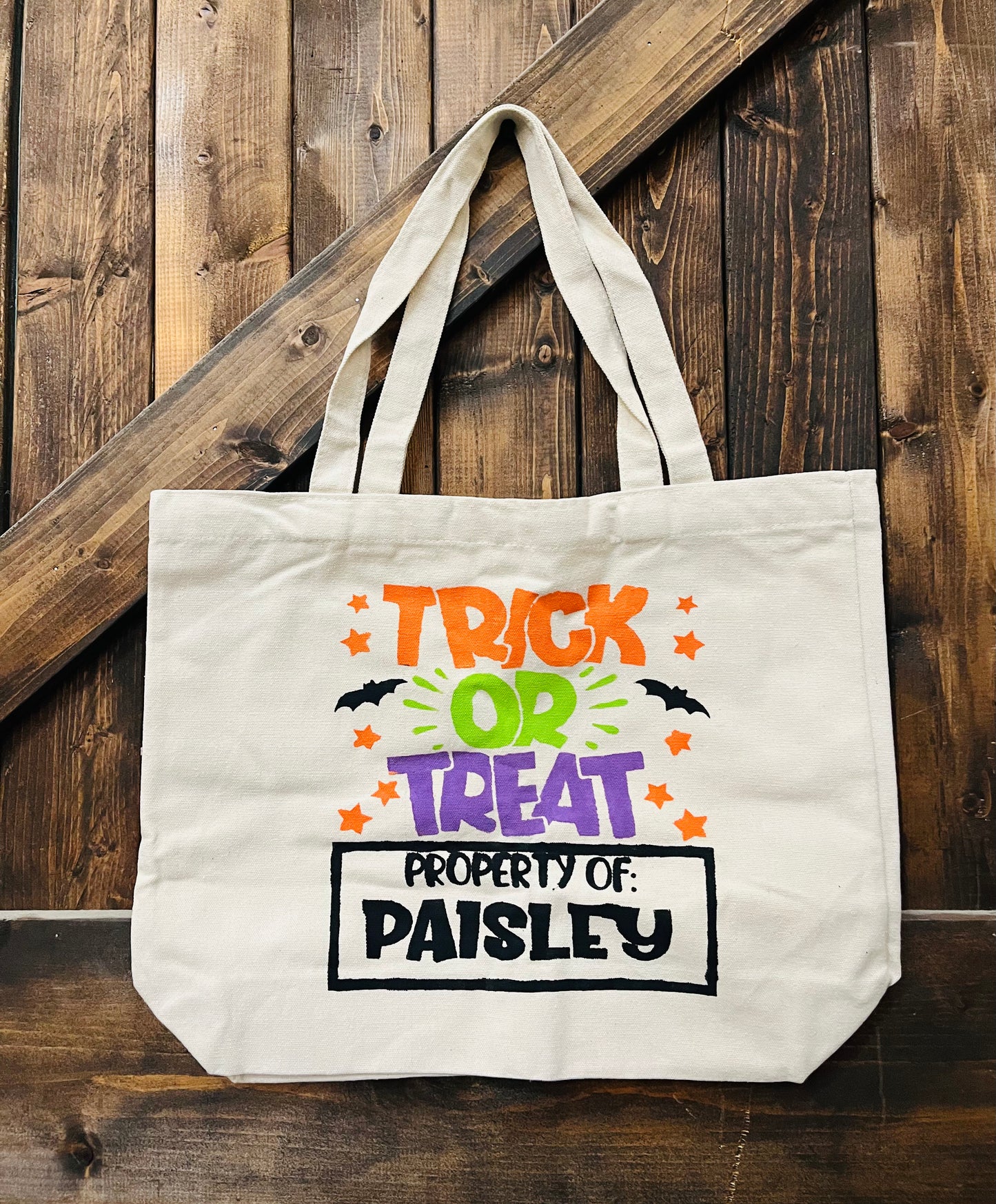 Trick Or Treat Personalized Canvas Bag P03010