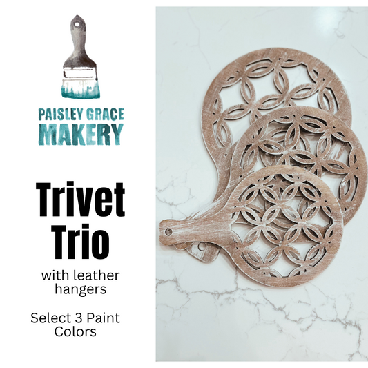 Trivet Trio with Leather Hangers *LIMITED AVAILABLE*