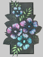 Tropical Floral Paint Pour 3D LASER PROJECT G491