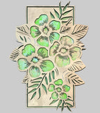 Tropical Floral Paint Pour 3D LASER PROJECT G491