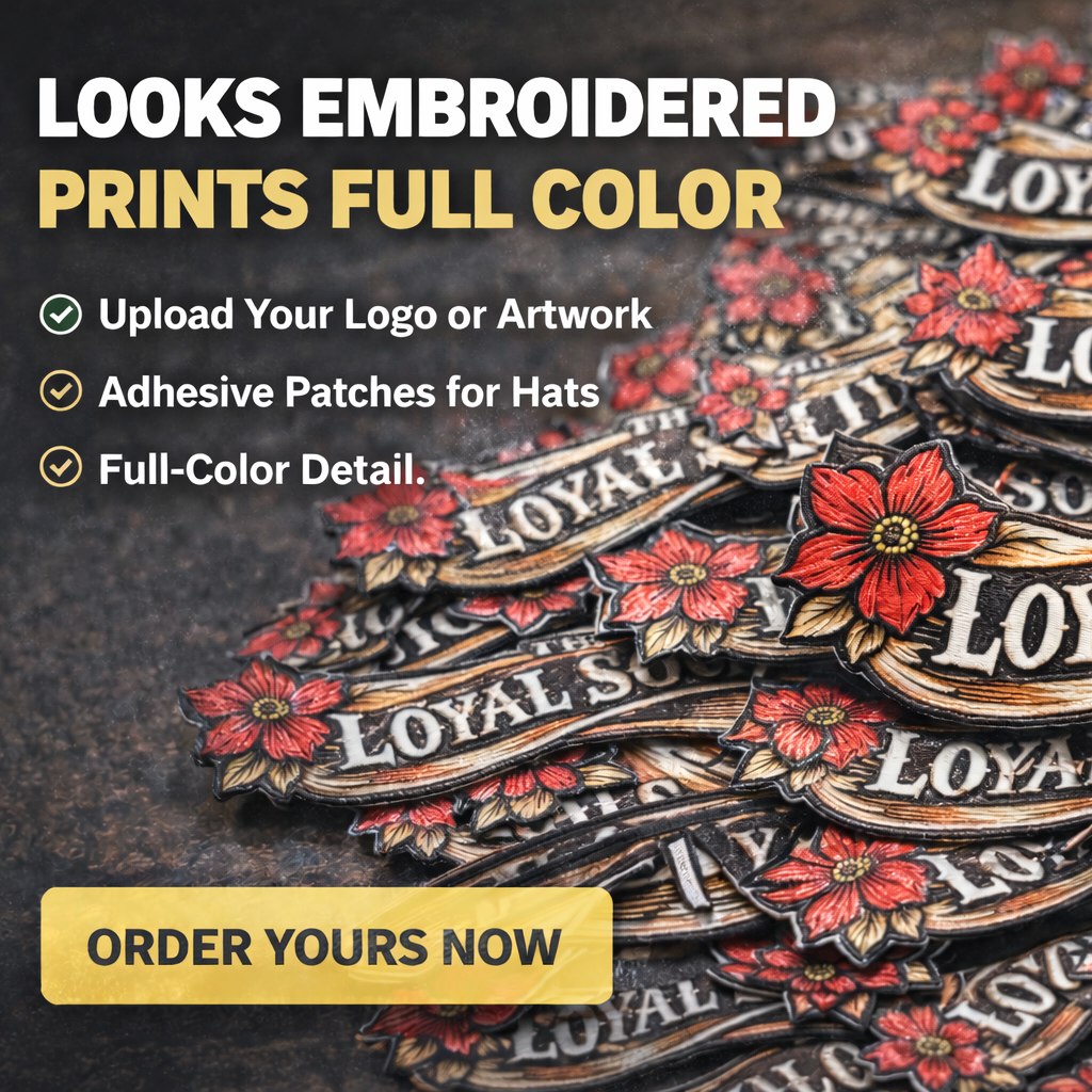 UV Textured Faux Embroidery Adhesive Hat Patch -LOGO PRINTING In Fernandina Beach, Florida Jacksonville Florida. 