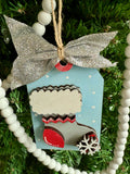 Warm and Cozy stocking Gift Tag Ornament P13565