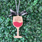 Warning! The Girls Are Drinking Again Wine Glass Ornament, ornament, view 2