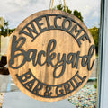 Welcome Backyard Bar & Grill Door Hanger P02732