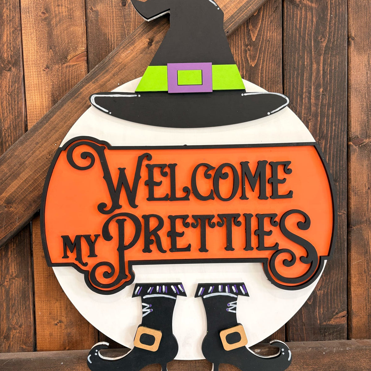 Welcome My Pretties Witch 3D DOOR HANGER G0659
