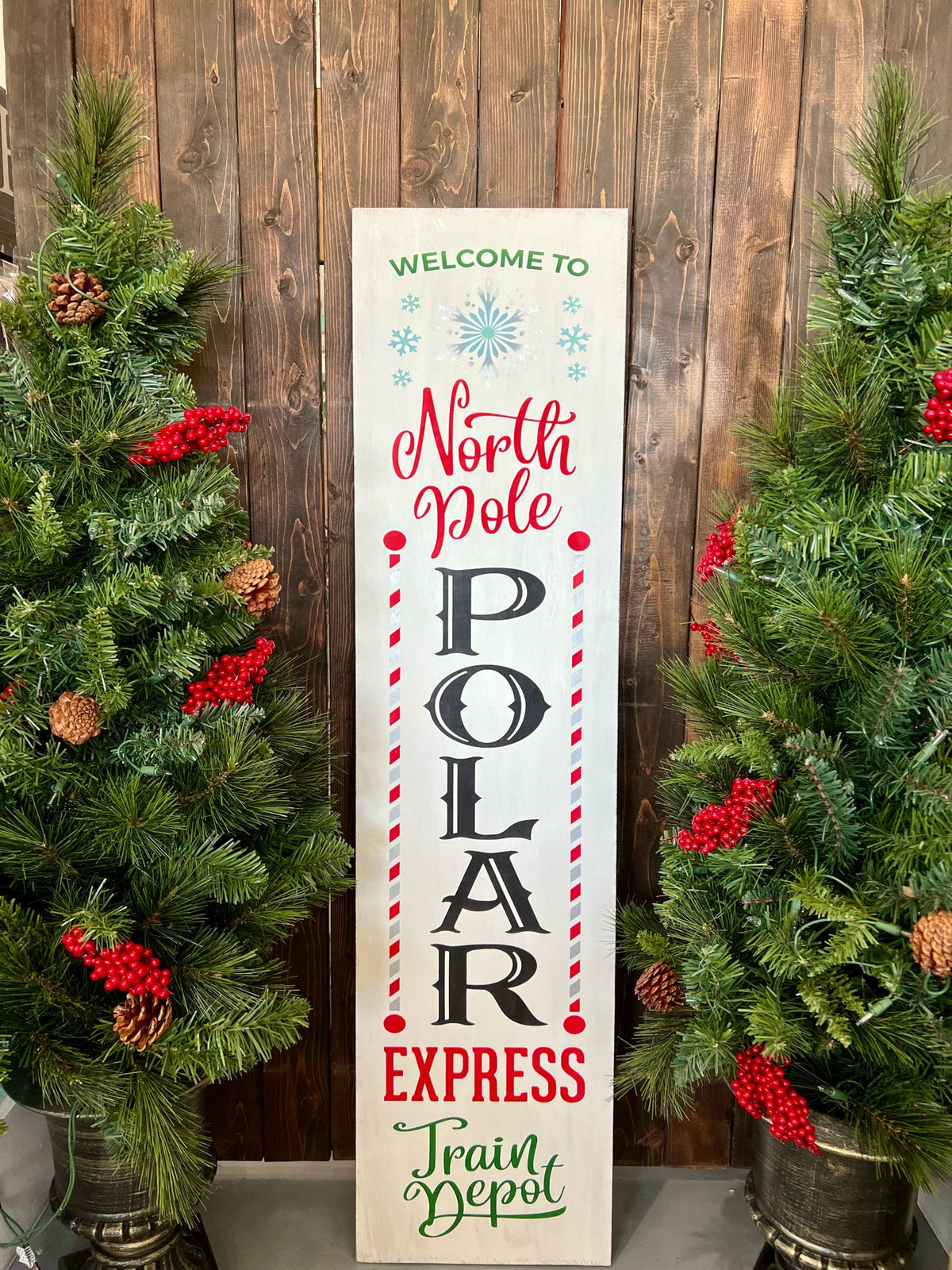 Welcome to the North Pole Polar Express Plank P13413