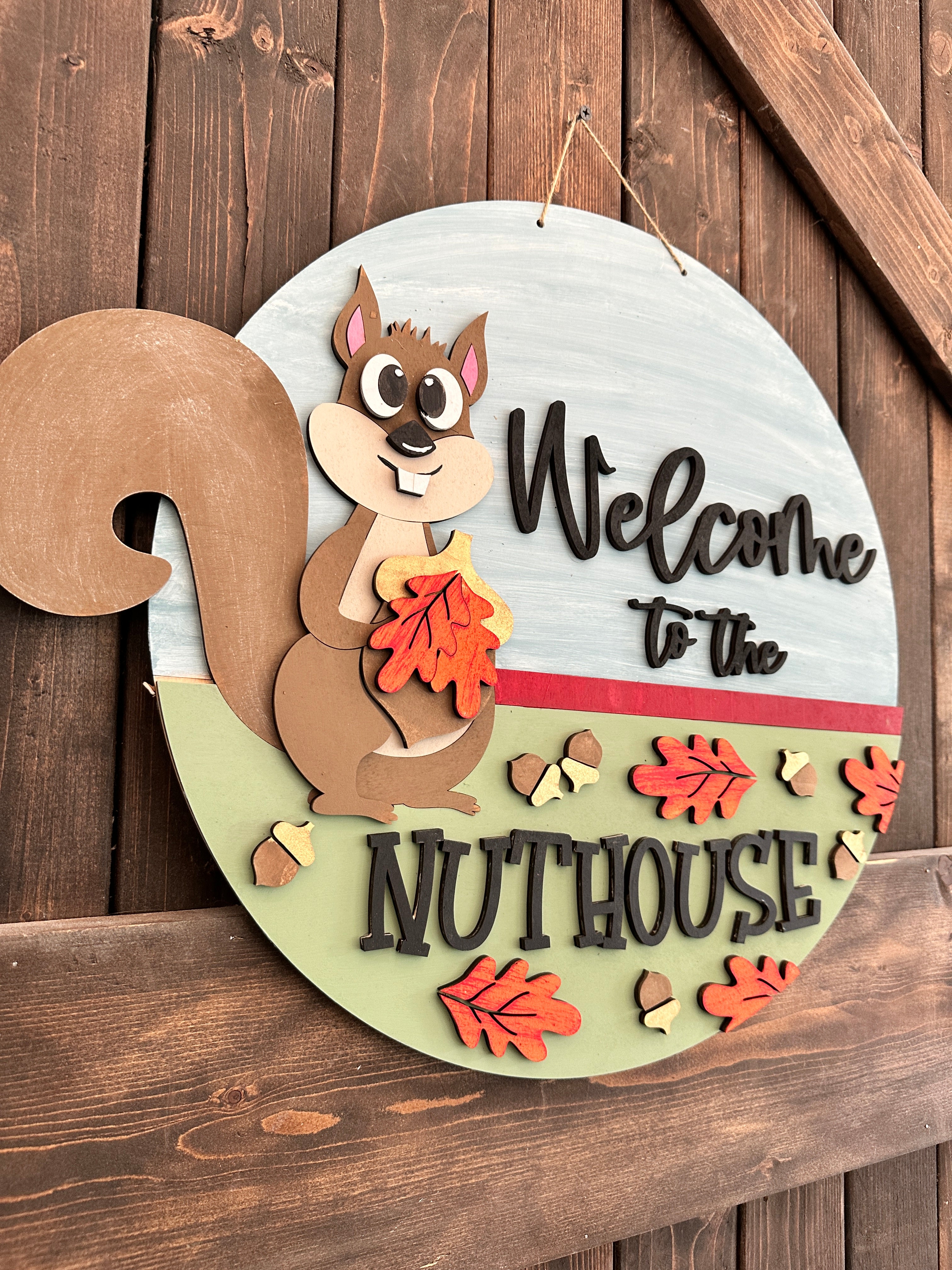 Welcome to the Nuthouse 3D Door Hanger P02801