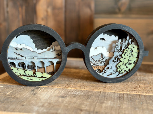 Wizard Castle Glasses 3D 8 Layered Shelf Sitter P02759