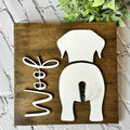 Woof Leash Holder 3D Sign P0751