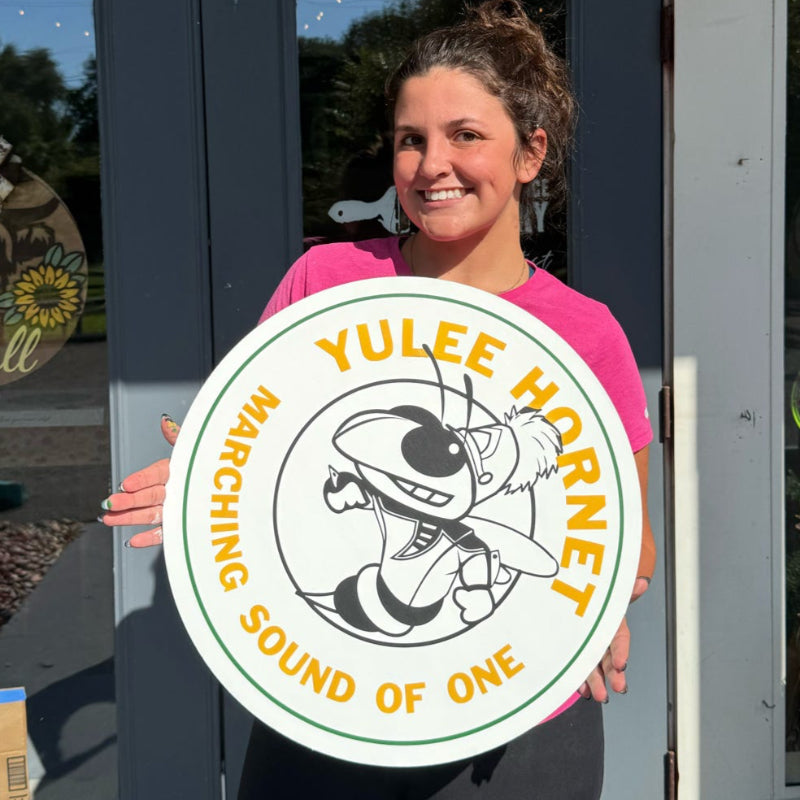 Yulee High School Marching Band STENCILED DOOR HANGER - G87