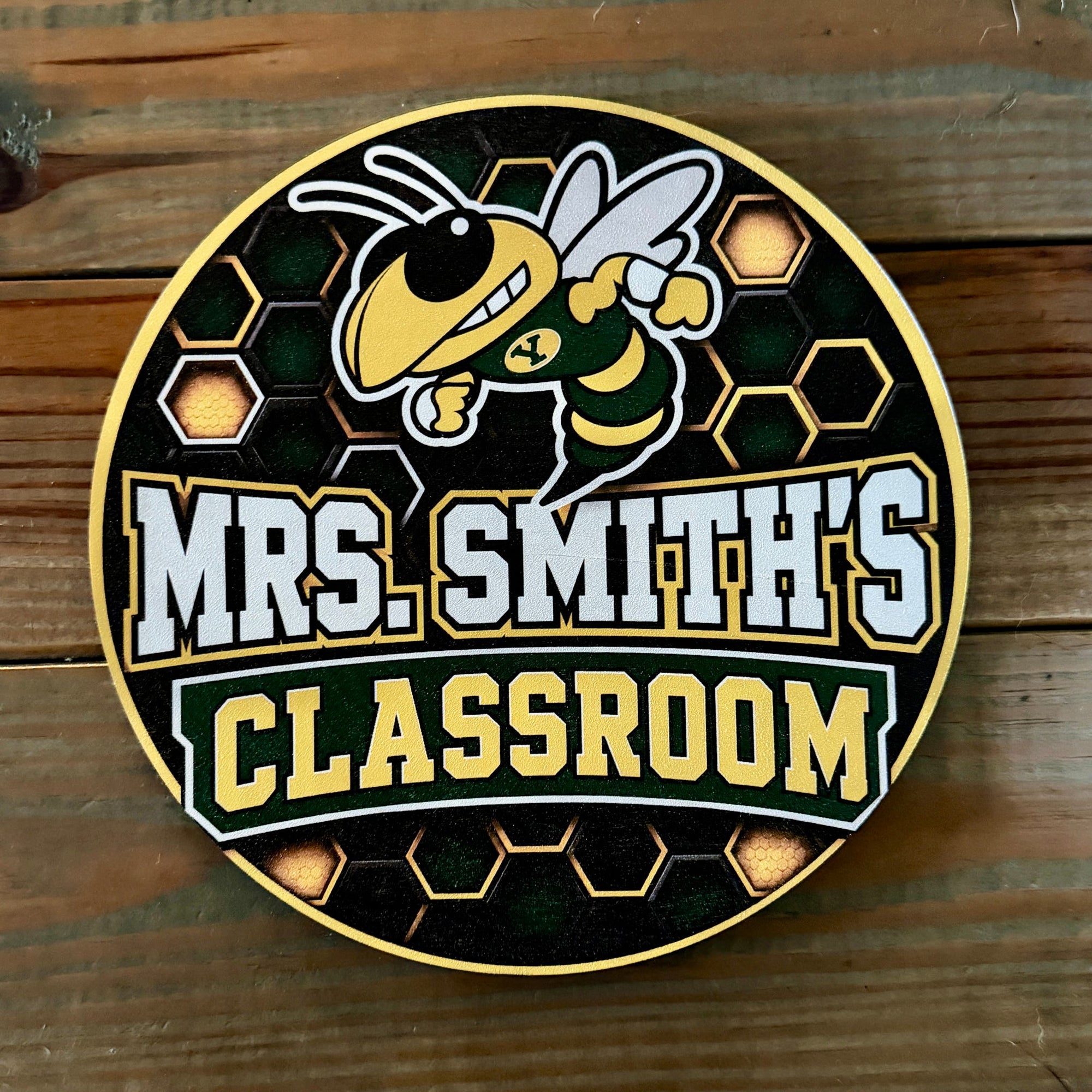 Yulee Hornet Personalized Teacher Door Hanger  G0636