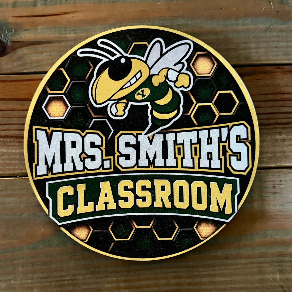 Yulee Hornet Personalized Teacher Door Hanger  G0636