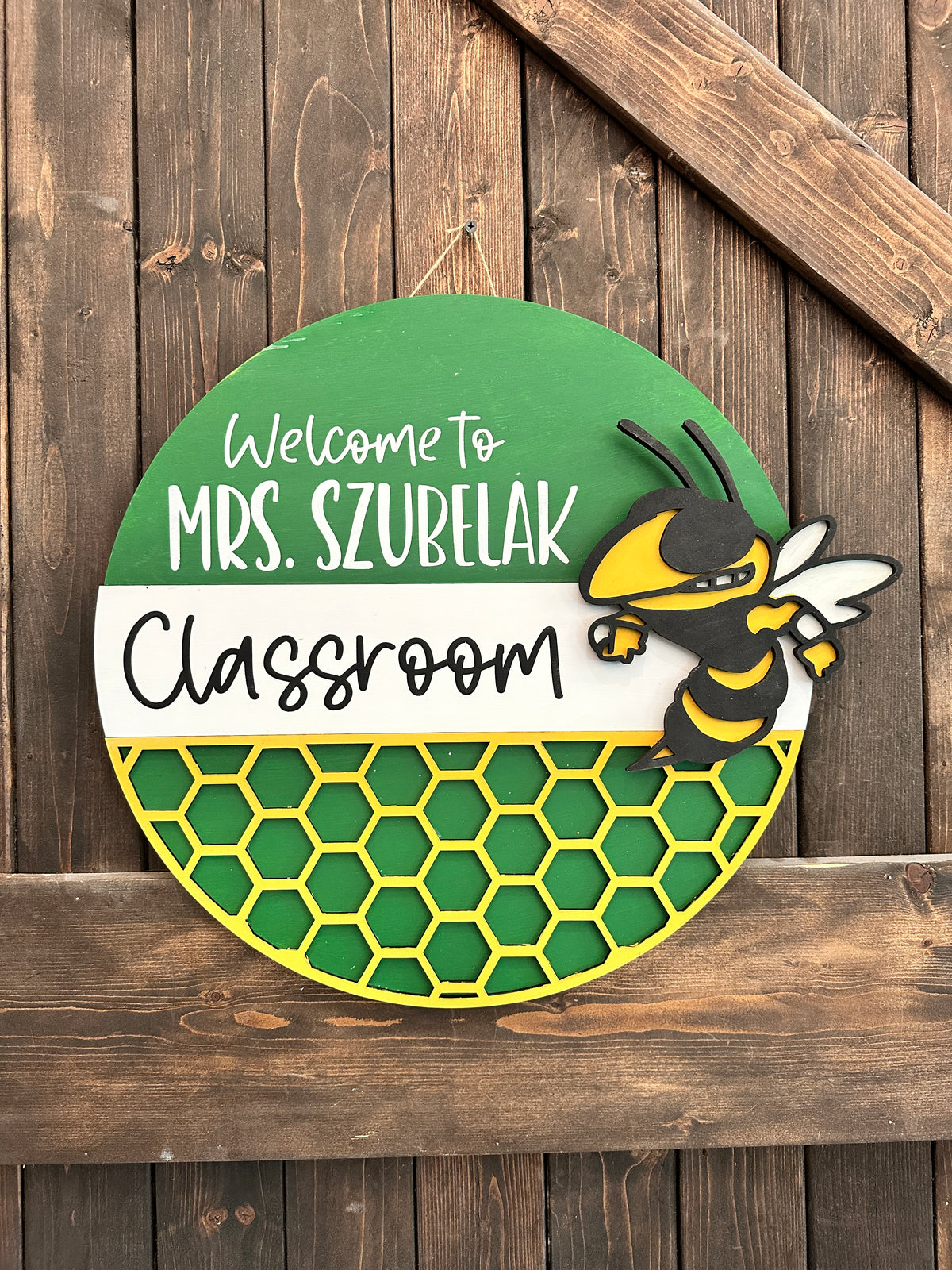 Yulee Hornets Teacher Classroom Door Hanger Personalized P02844