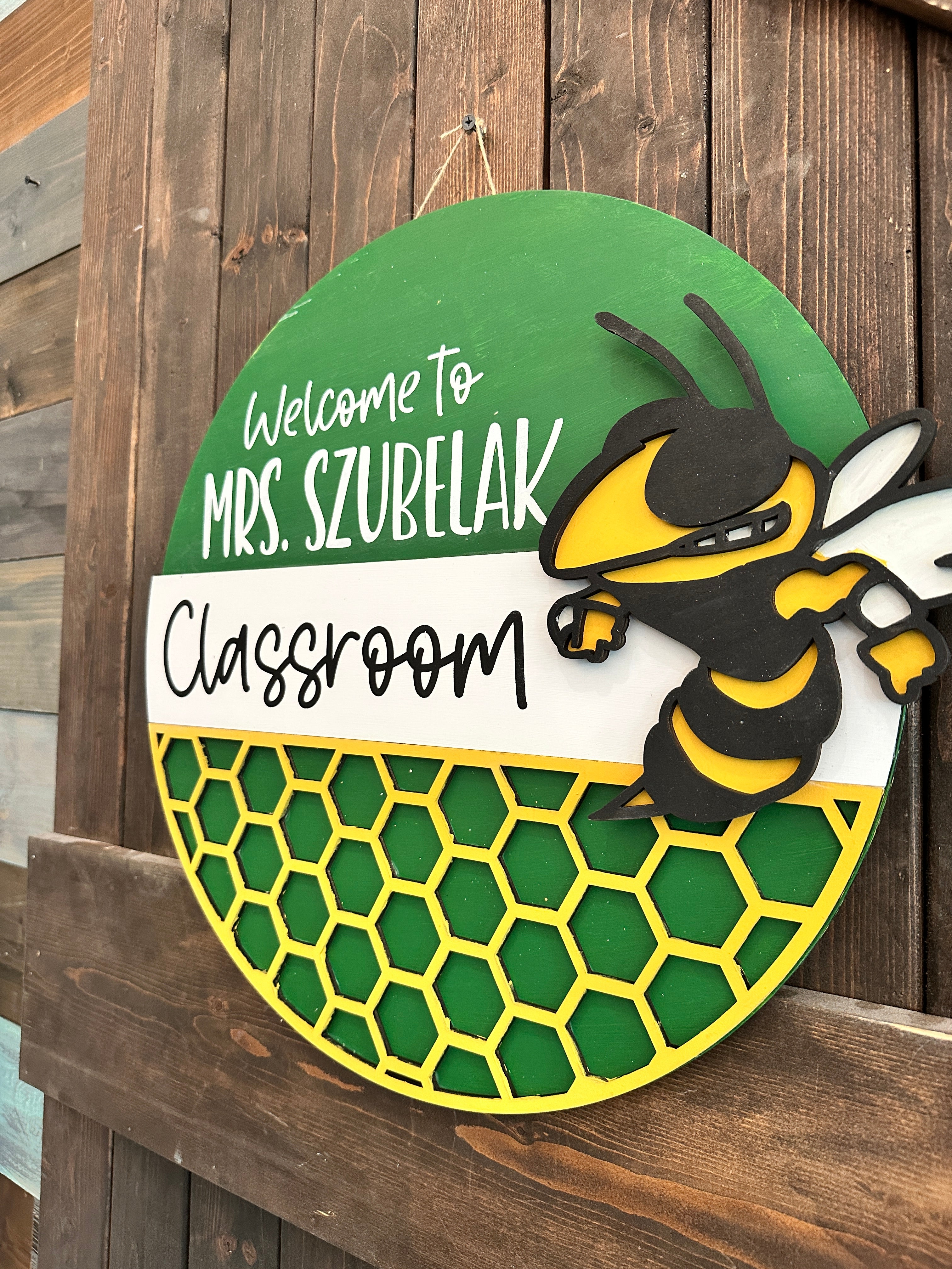 Yulee Hornets Teacher Classroom Door Hanger Personalized P02844