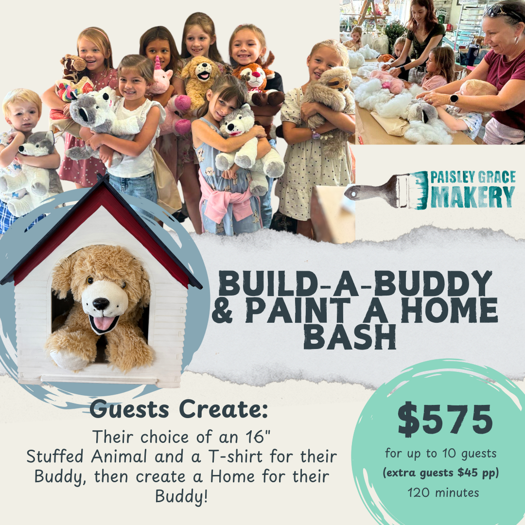 BOOK A BUILD A BUDDY & A HOME PARTY