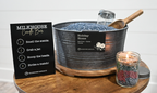 Metal Bucket & Wooden Lid- Candle Bar Wax Bead Container