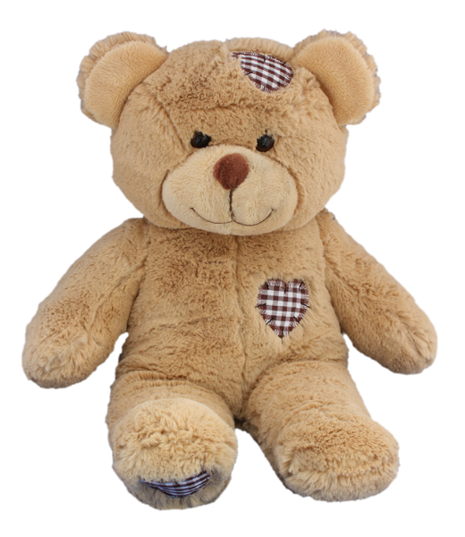 Brown Patches Bear 16"  Build Your Own Stuffy S86