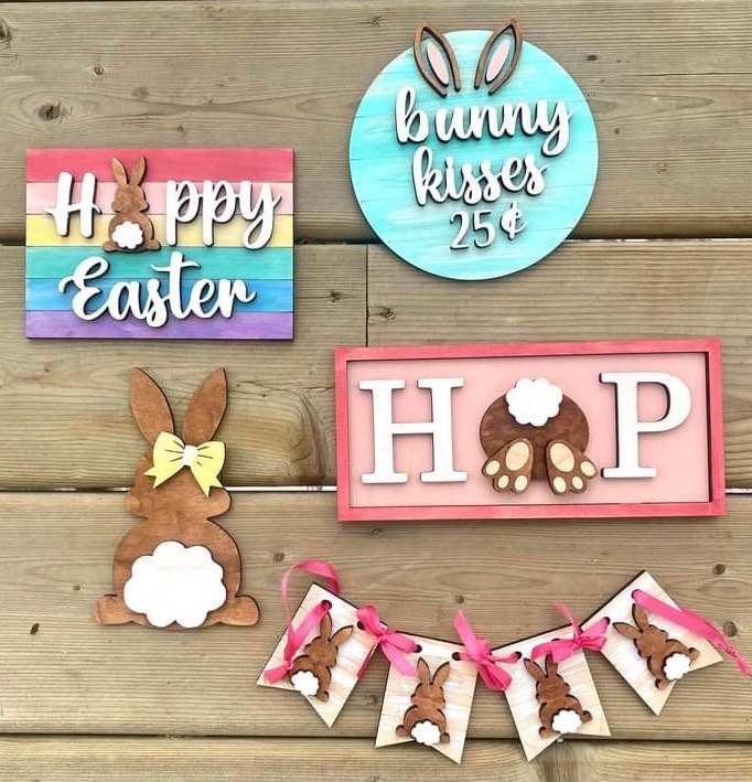 Bunny Bottom Tiered Tray Set P03571