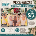 Personalized Photo Wood Tag Ornament G0756