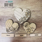 Heart 3D LAYERED Trio Painted PROJECT G308