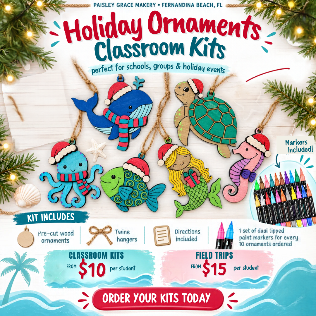Sea Creature Ornament with Paint Markers Holiday  Field Trip or Classroom Kit