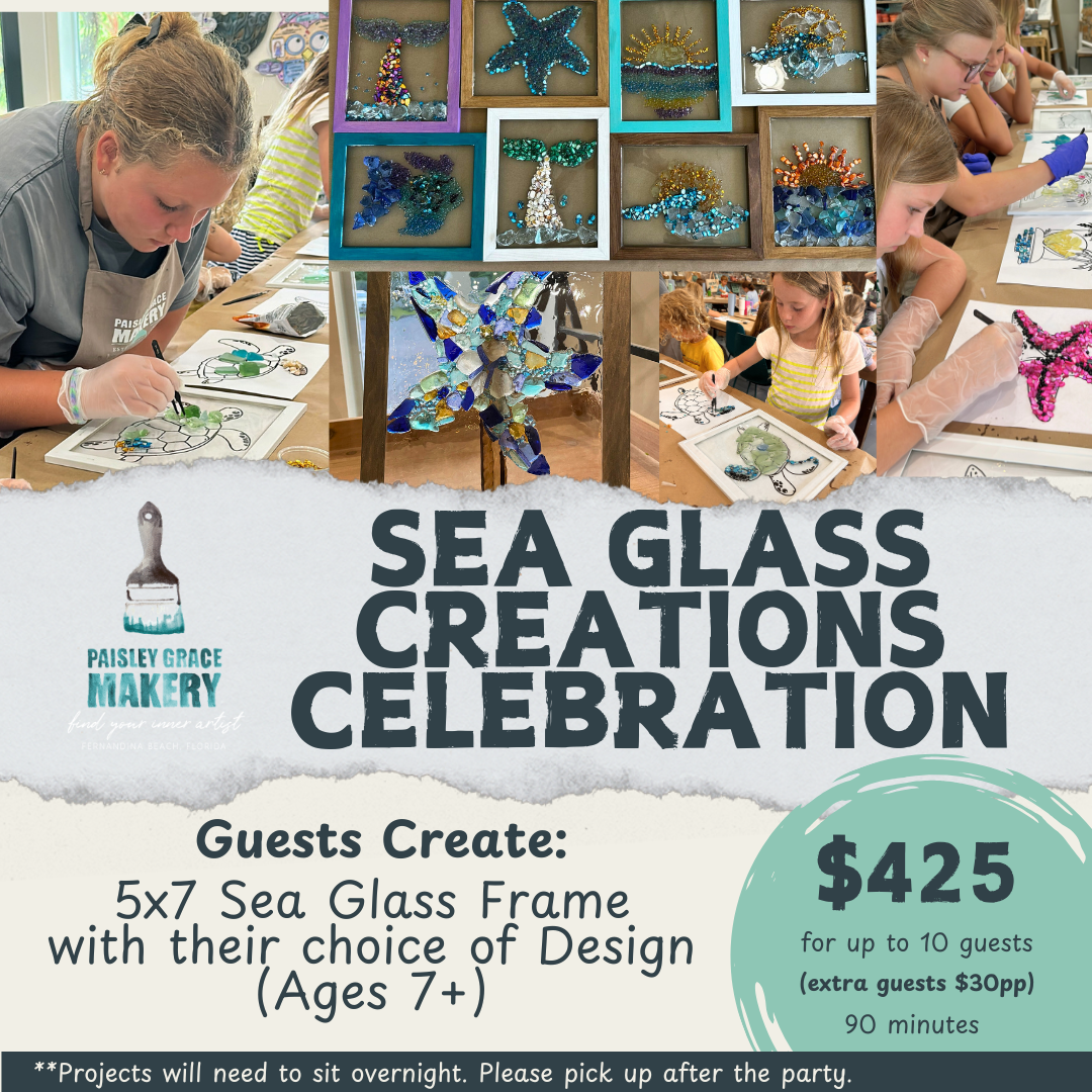 BOOK A SEA GLASS CELEBRATION YOUTH PARTY