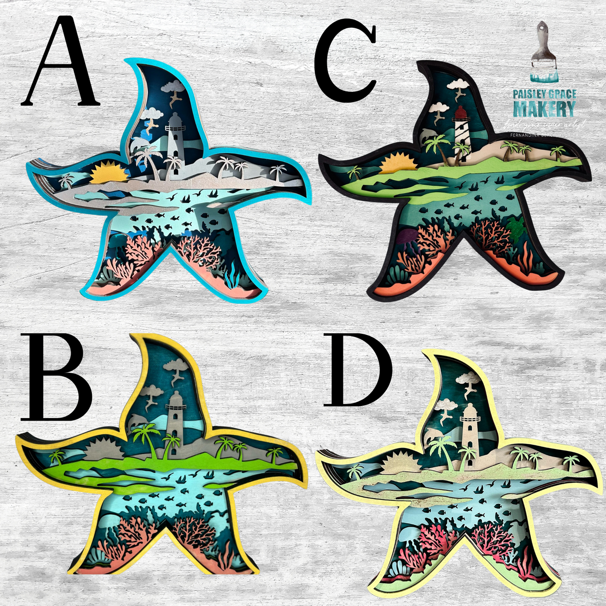 Layered Starfish 3D LASER PROJECT - P014094