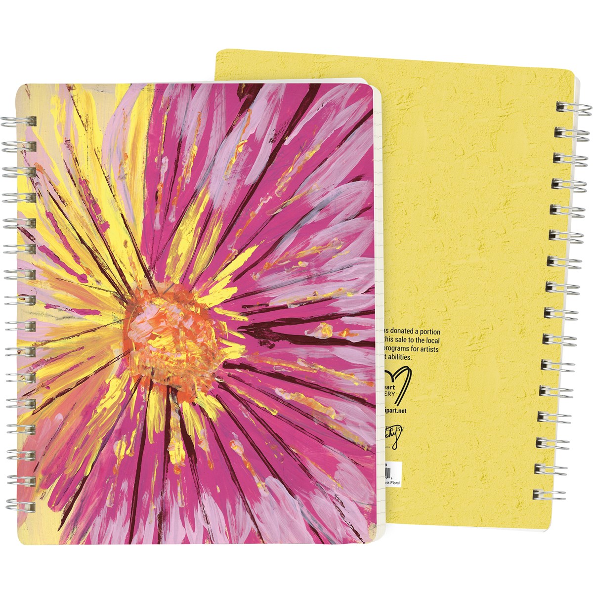 Pink Floral Spiral Notebook