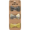 Plaid And Dots Medium Pet Bow Tie Set