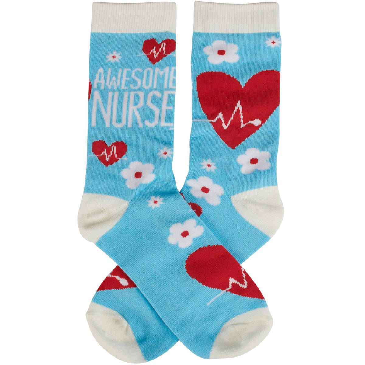 Nursing Is A Work Of Heart Box Sign And Sock Set Box Sign & Sock Set