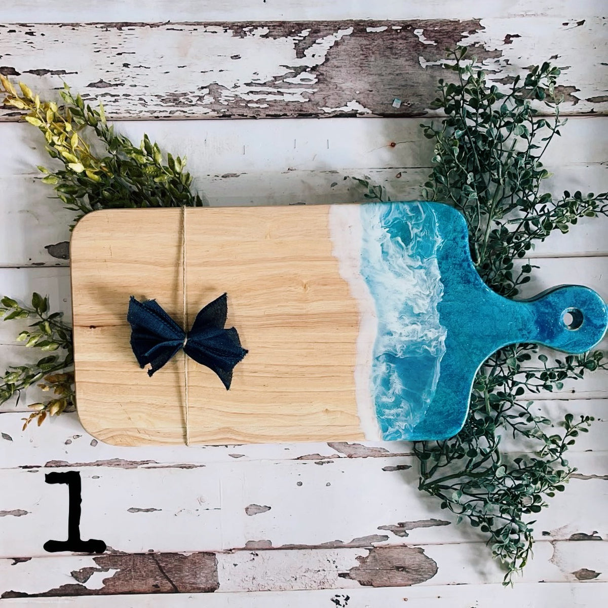 Bread Board Ocean Epoxy Cutting Board 18x8"