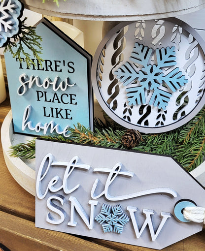 Let It Snow: Tiered Tray Collections - Paisley Grace Makery