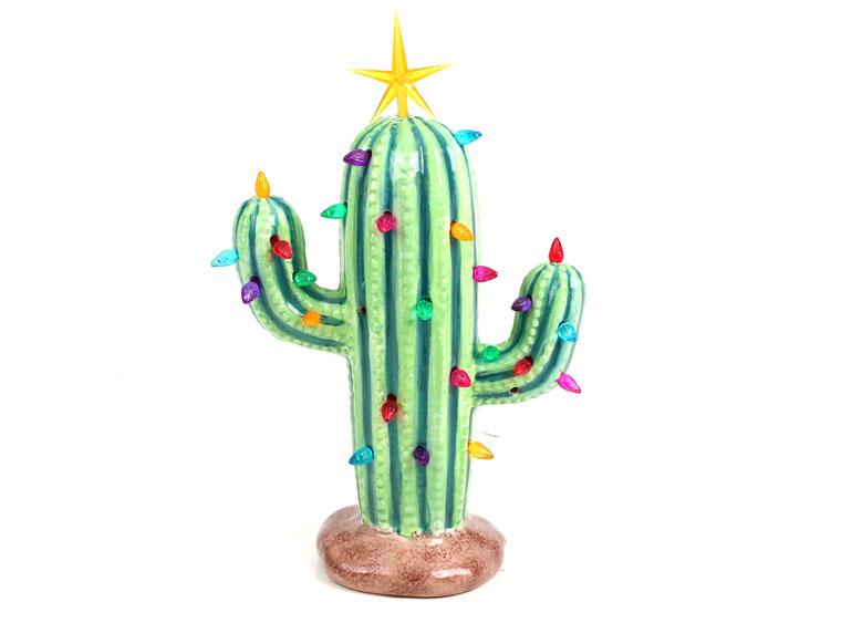 Lighted Ceramic Cactus: Limited Edition - Paisley Grace Makery