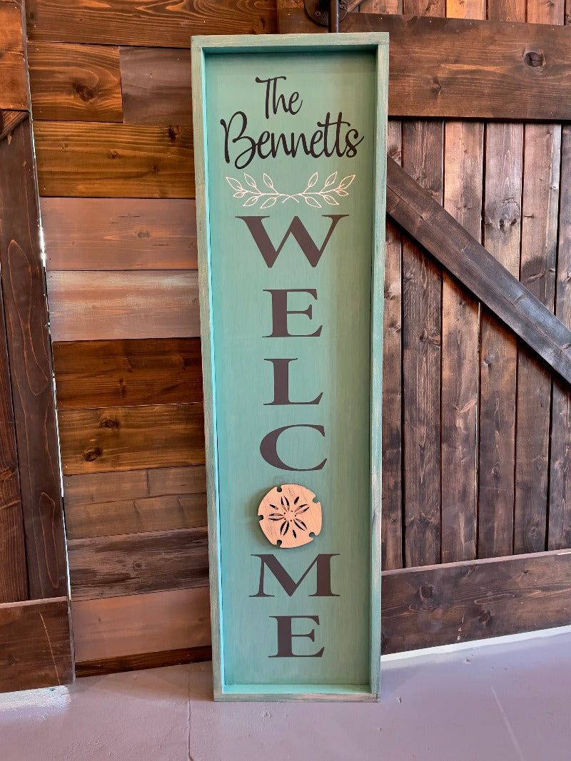 4ft Welcome Personalized: INTERCHANGEABLE DESIGN - Paisley Grace Makery